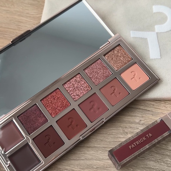 NEW BUNDLE Patrick Ta Major Dimensions II Rose Eyeshadow Palette + Gloss + Tote - Picture 2 of 3